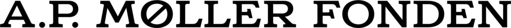 A.P. Møllers Fondens logo - sort tekst på hvid baggrund